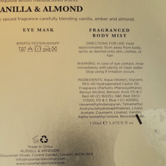 Russell & Windsor Vanilla & Almond Sleep Collection Set - Picture 4 of 5